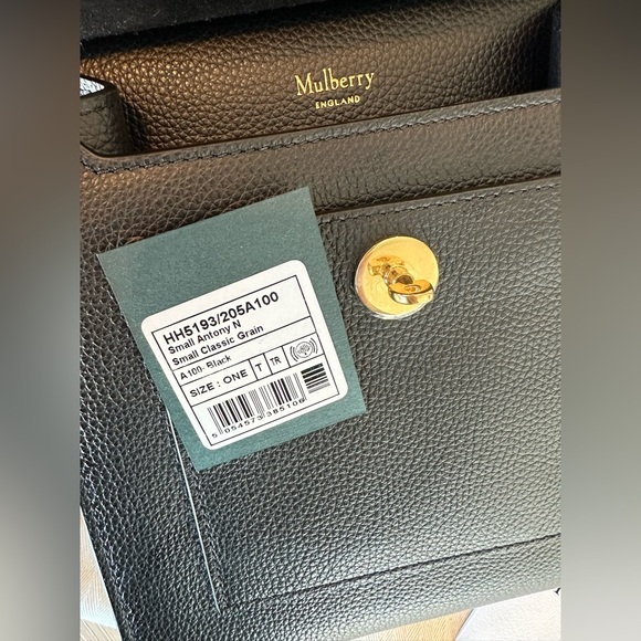 Mulberry Black Small Antony Classic Grain Leather NWT - Picture 5 of 16